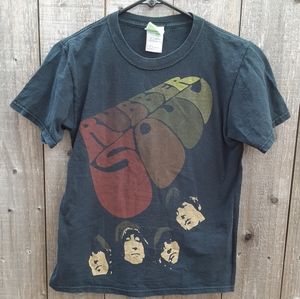 Beatles Rubber Soul Small T-Shirt Black Brown